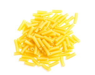 macro closeup of penne pasta background texture