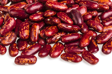 kidney beans on white background