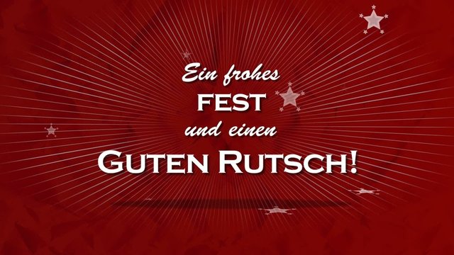 Ein frohes Fest und einen guten Rutsch! Gr&uuml;&szlig;e animiertes Video