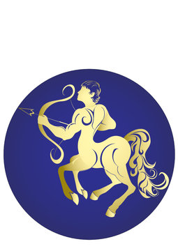 Sagittarius. Astrology sign. Vector zodiac