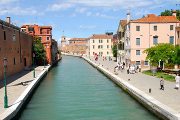 Fototapeta na wymiar Canal Castello w Wenecji