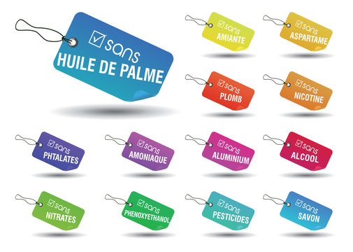 Etiquettes produits  non nocifs et sans allerg&egrave;nes