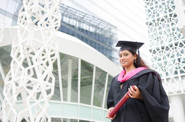 indian female graduate