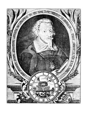 Portrait of german composer Heinrich Sch&uuml;tz