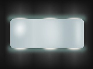 blank metallic board, vector background