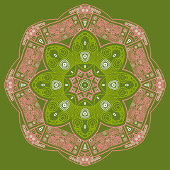 Vector round decorative design element