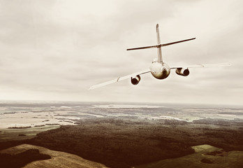 Retro aviation, vintage background