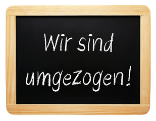 Obraz premium Wir sind umgezogen