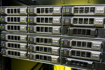 Data center with hard drives