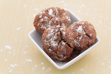brown cookies on cup