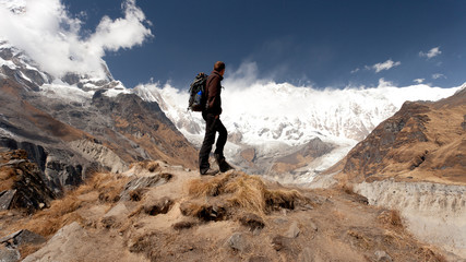 Ausblick in die Berge Annapurna Nepal