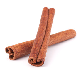 Cinnamon sticks  isolated on white background
