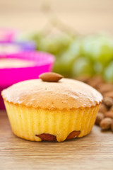 muffins with almonds and fruit