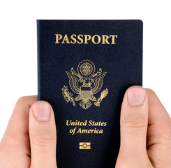 hand holding passport