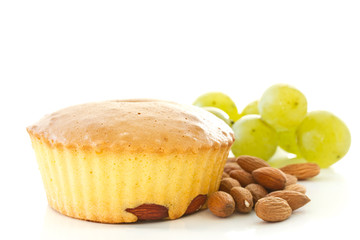muffins with almonds and fruit