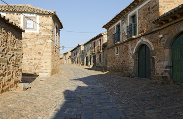 Fototapeta na wymiar A Street of Castrillo de los Polvazares