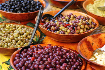Olives in the market