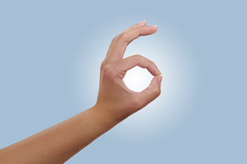 Woman's Hand with sign OK