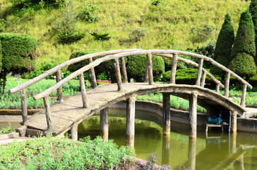 a peaceful little rock bridge