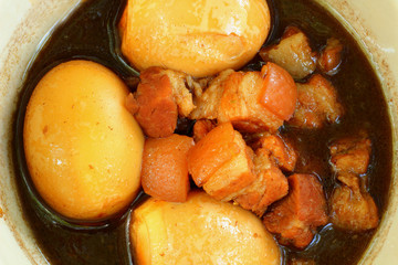 Pork stewed in the gravy