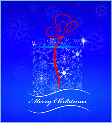 card the image a gift with a ribbon