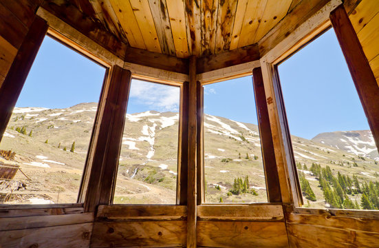 View From Inside a Preserved House in Animas Forks, a Ghost Town
