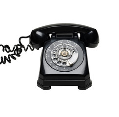 Telephone of black color