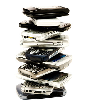 Stack Of Mobile Phones