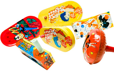 Colorful assorted rattles