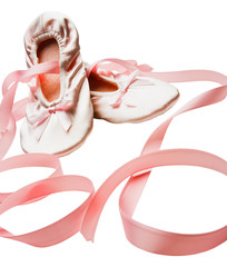 Ballet slippers of pink color