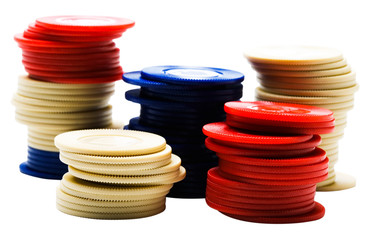 Stack of gambling chips