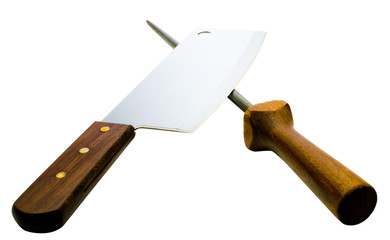 Meat cleaver with poker
