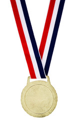 Close-up of winner medal
