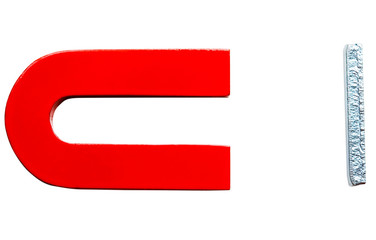 Iron bar with horseshoe magnet