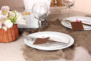 Rustic table setting
