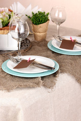 Rustic table setting