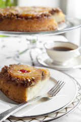 Pineapple Upside-Down Cake Being Served