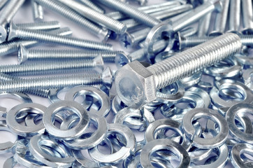 Metal nuts and bolts