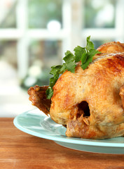Roasted whole chicken