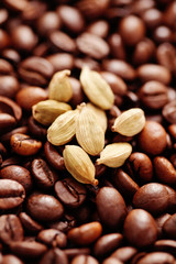 coffee beans with cardamom