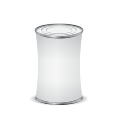 Tin can isolated on white