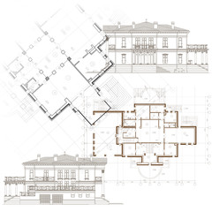 Architectural background. Part of architectural project