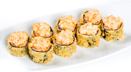 Sushi Roll on a white background
