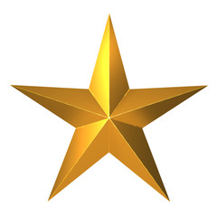 3d Gold star - 46846997