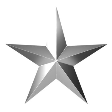 3d Silver star