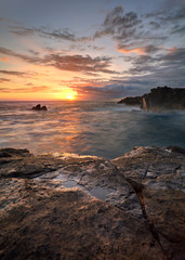 Crépuscule sur littoral réunionnais