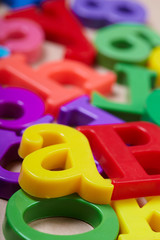 Plastic alphabet letters