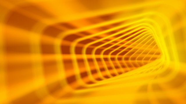 Abstract Yellow Tunnel Video Background