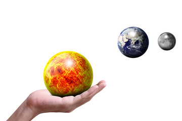 The Sun The Earth The Moon