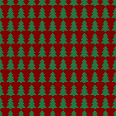 Seamless Christmas Tree Pattern